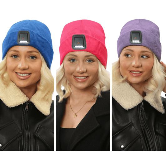 Heat machine rechargeable USB LED beanie hat
