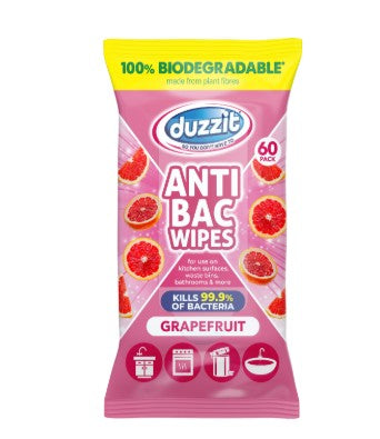 Duzzit antibacterial wipes - grapefruit