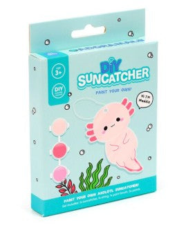 Paint your own axolotl sun catcher