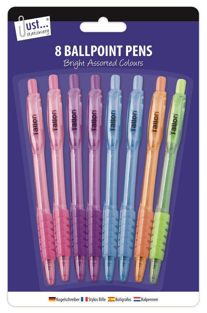 Pastel ballpoint pens 8 pack