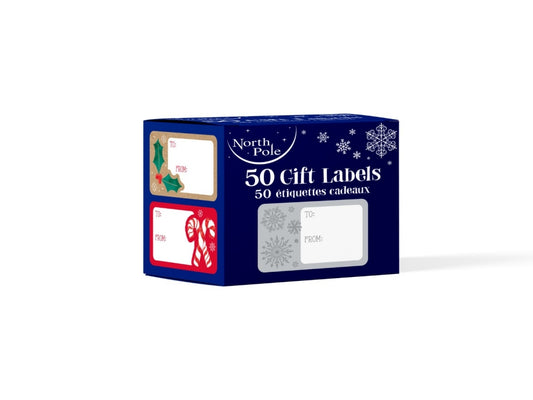 Christmas sticky gift labels - traditional
