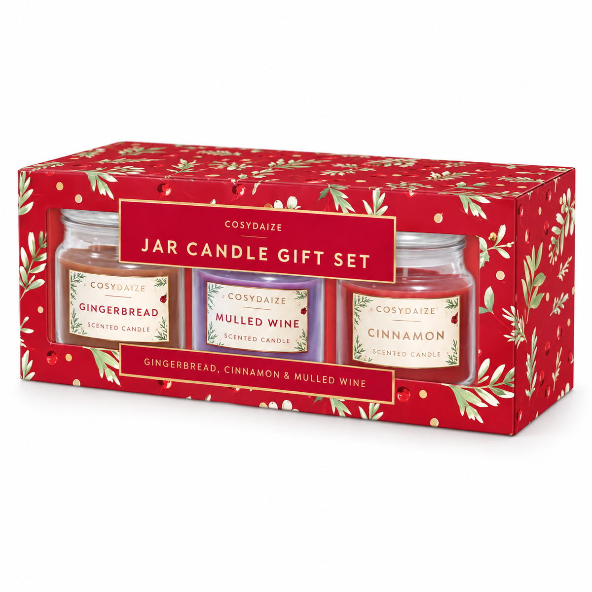 Christmas jar candle gift set