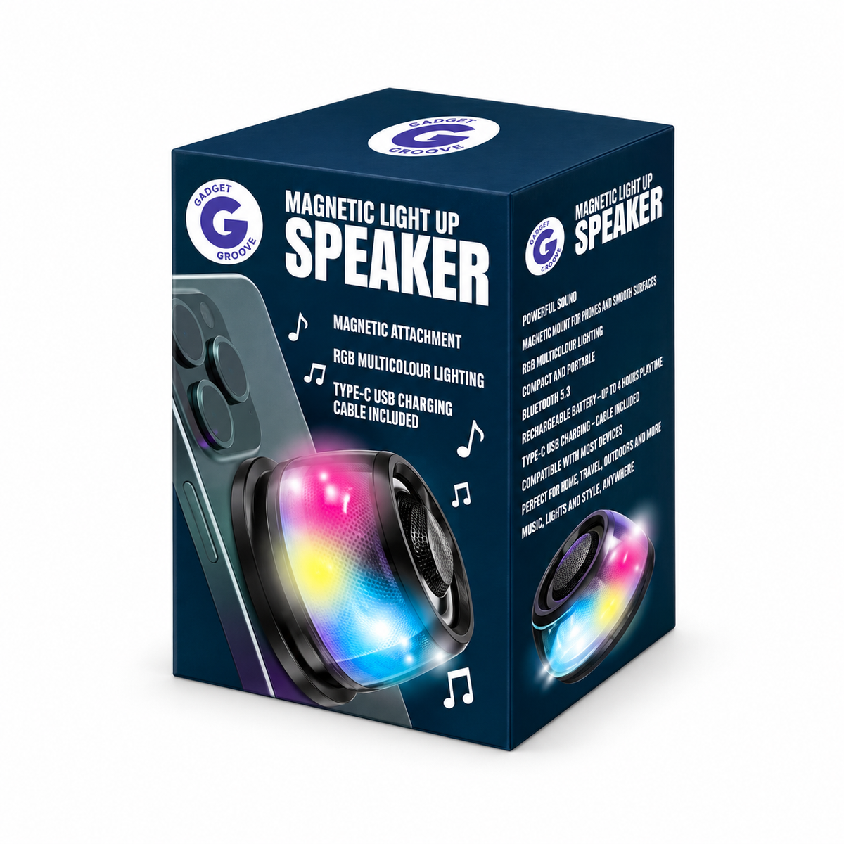 Multicolour light up magnetic speaker