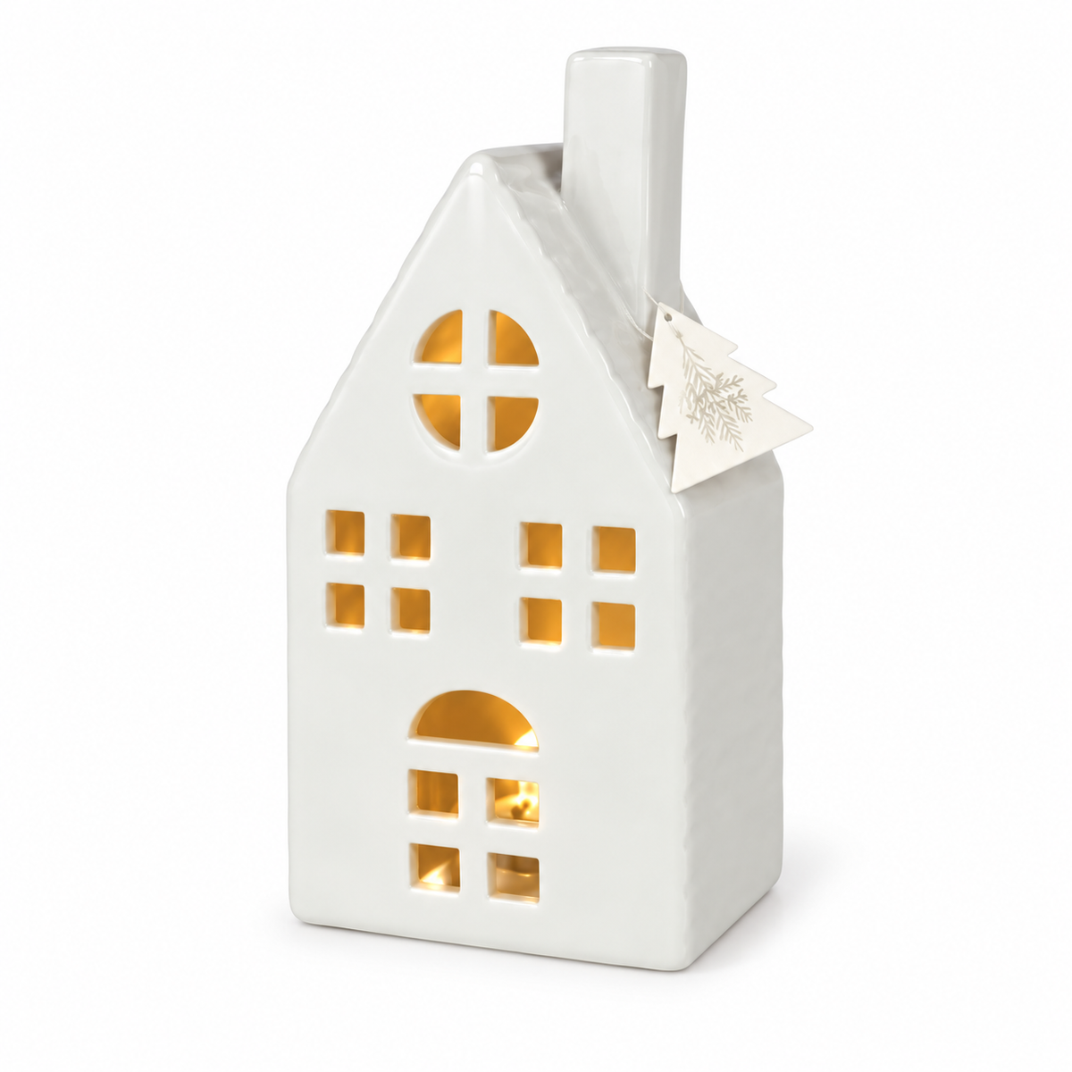 Light up ceramic house