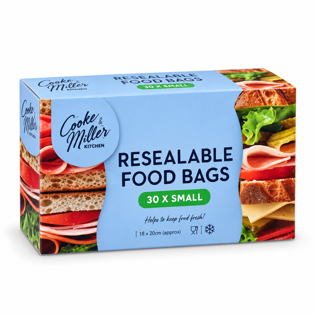 Reusable food bags 30 pack