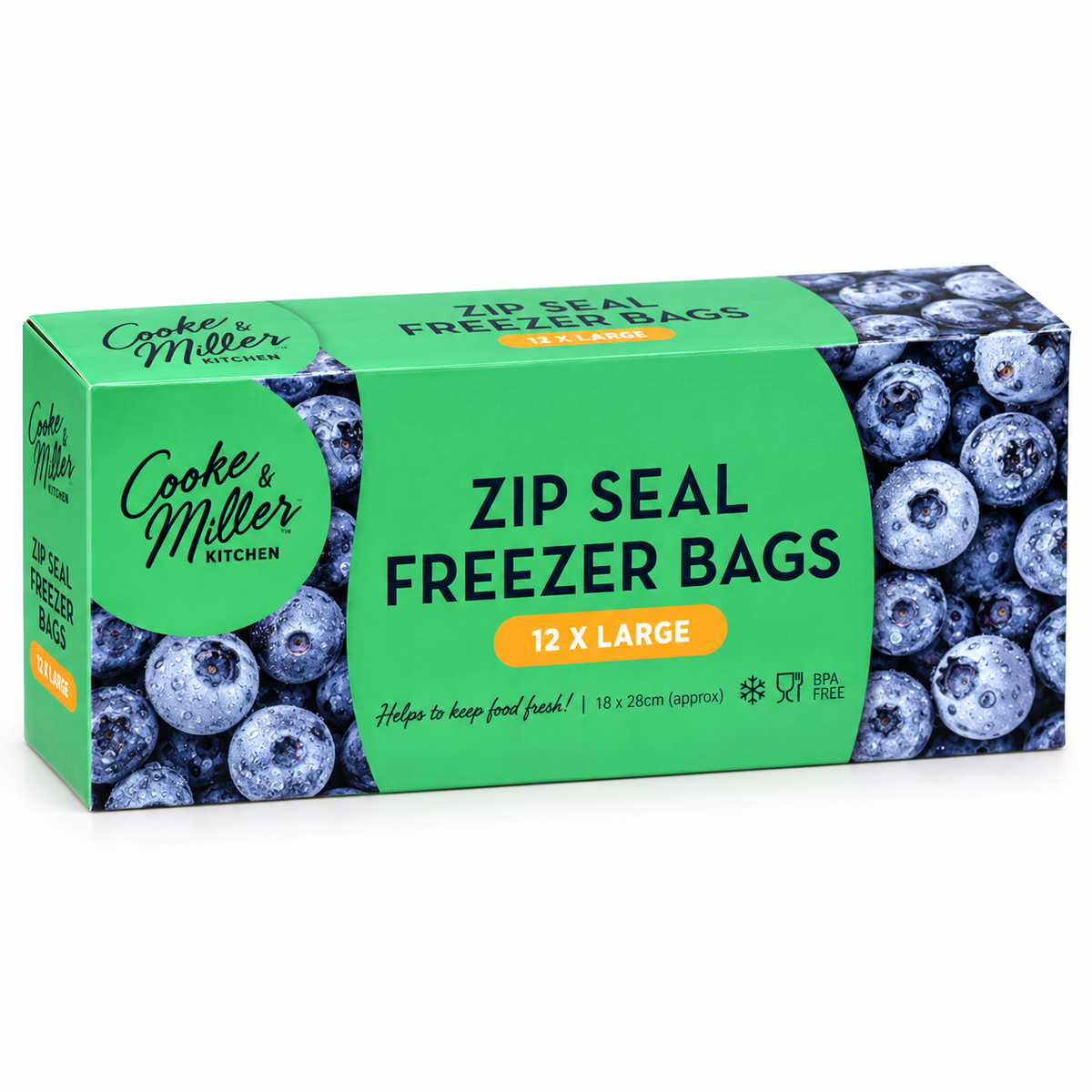 Slide zip freezer bags 12 pack