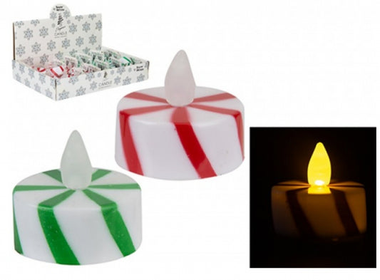 Candy stripe battery tealight