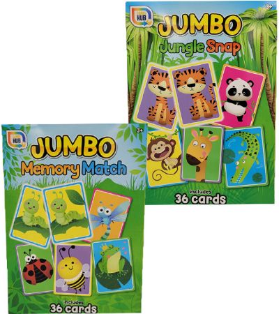 A4 jumbo card game - memory match/jungle snap