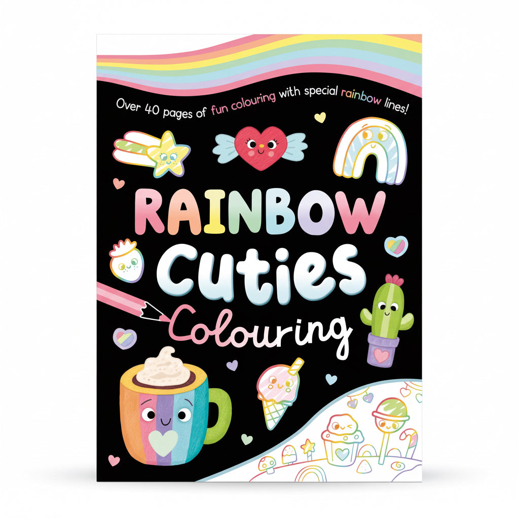Rainbow cuties colouring book