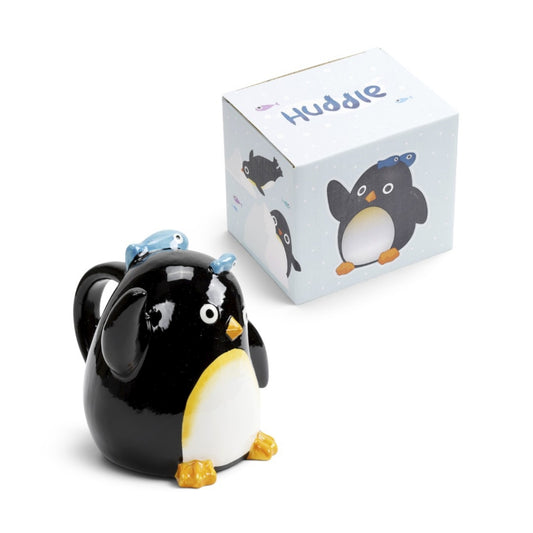 Huddle penguin upside down mug