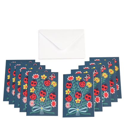 Greetings cards 10 pack - ladybirds