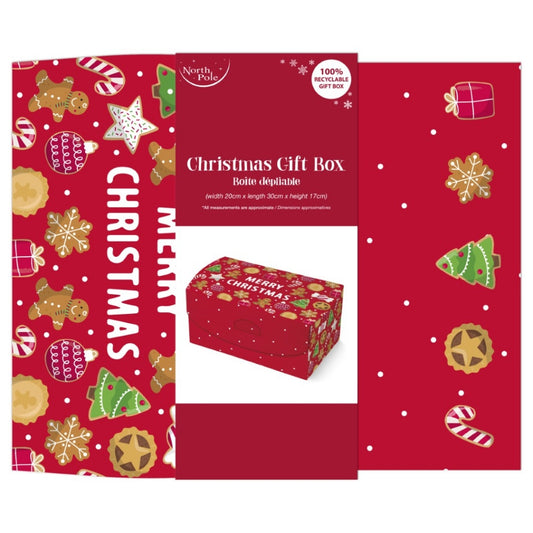 Christmas flat pack box - gingerbread