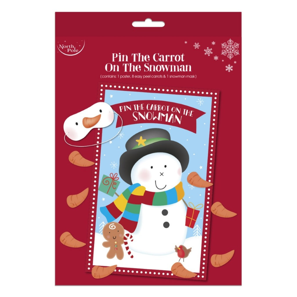 Stick the carrot on the snowman