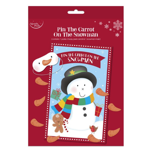 Stick the carrot on the snowman