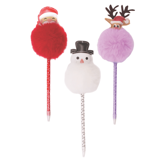 Christmas pom pom pen