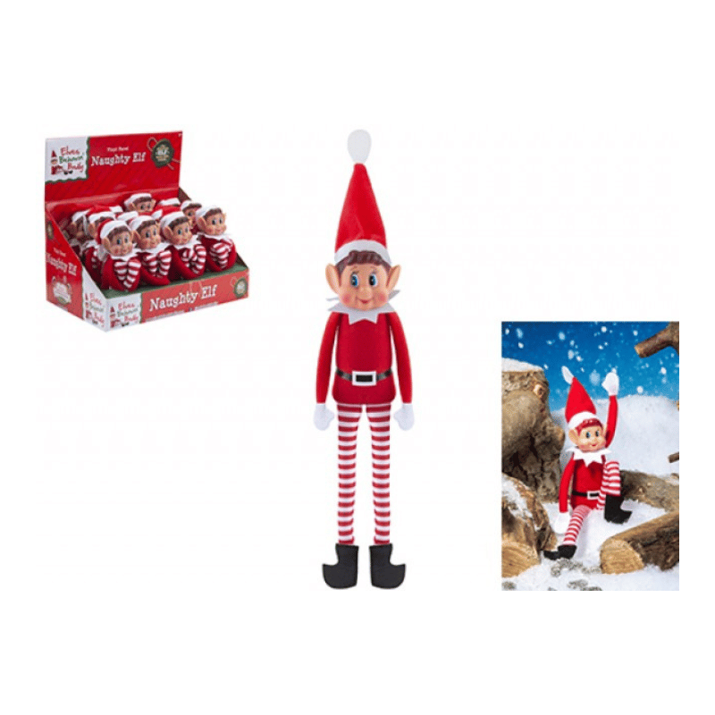 Red long leg naughty elf