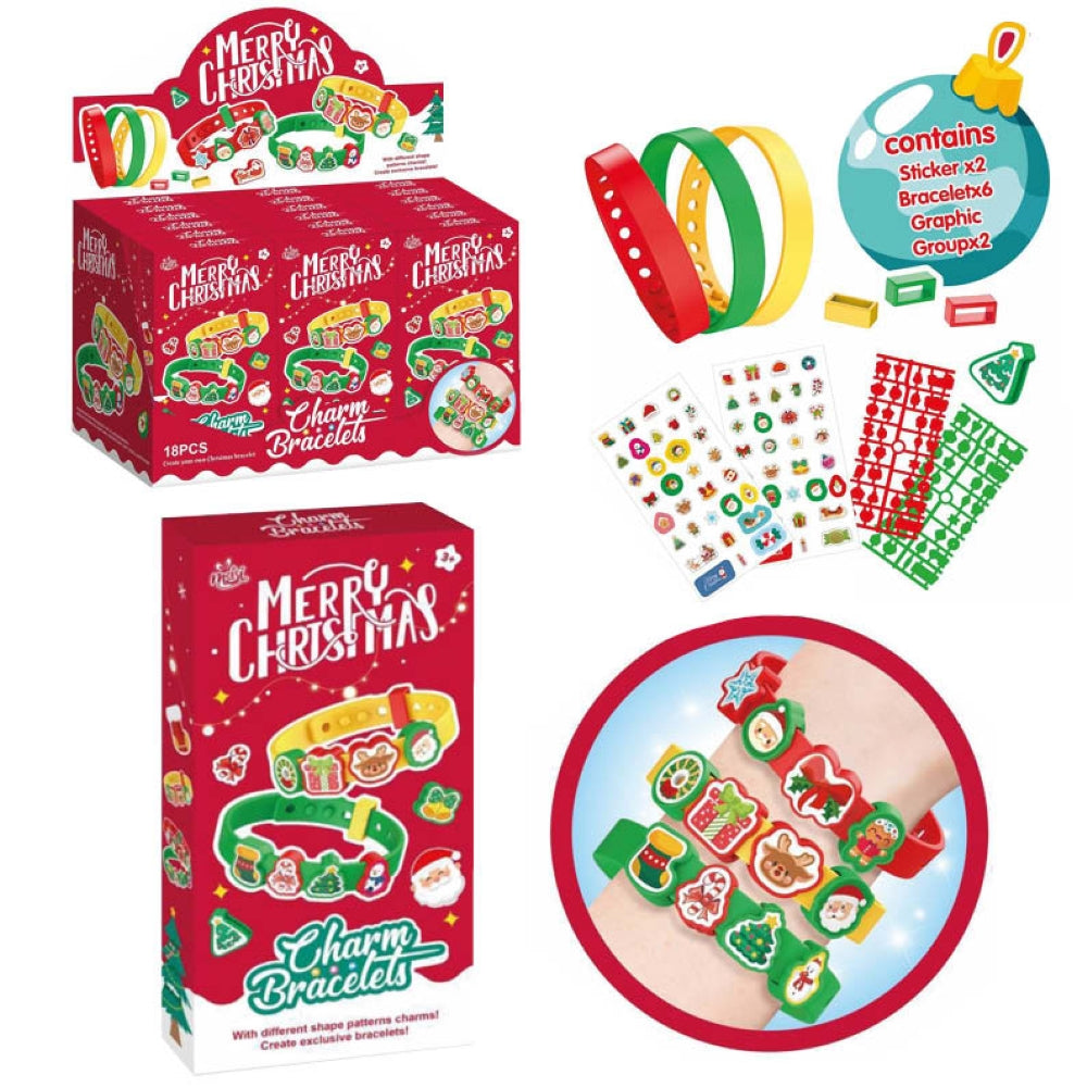 Christmas charm bracelets 6 pack