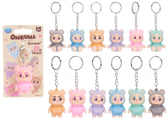 3D flocked Onikuma monster keyring