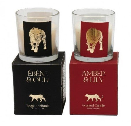 Leopard box candle