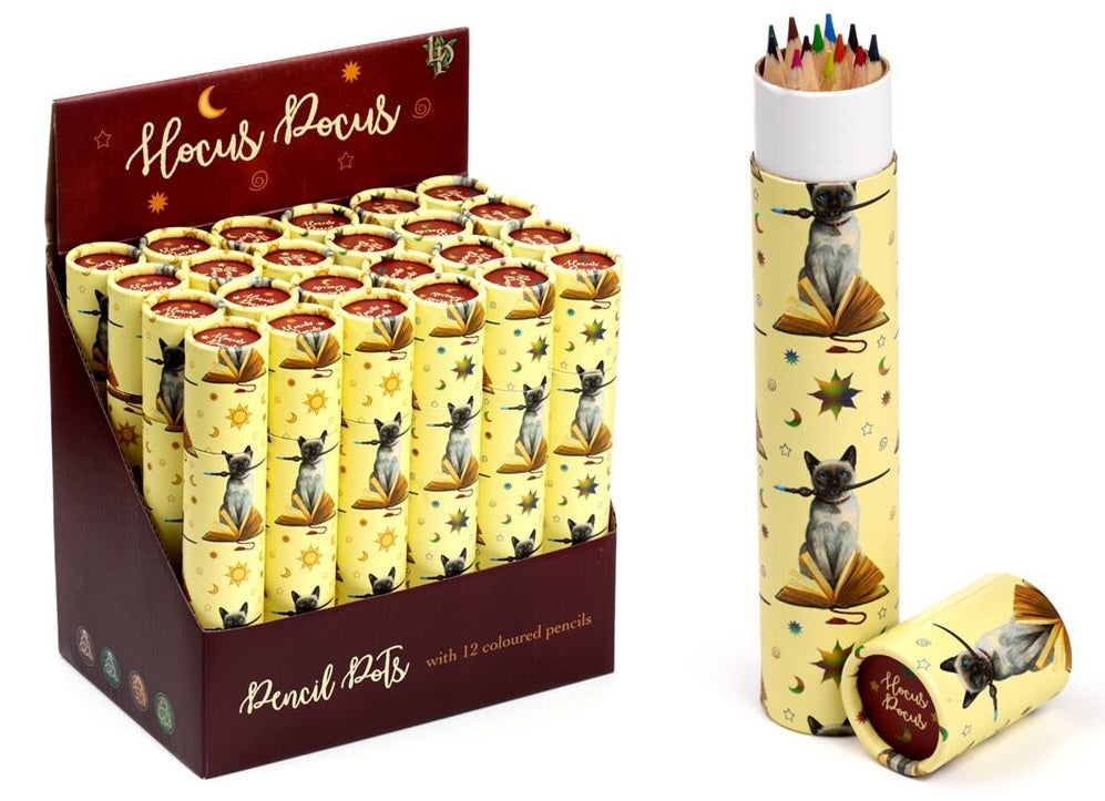 Hocus pocus cat colouring pencil pot