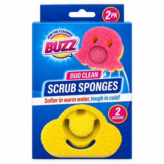 Buzz Duo Clean scrub sponges 2 pack