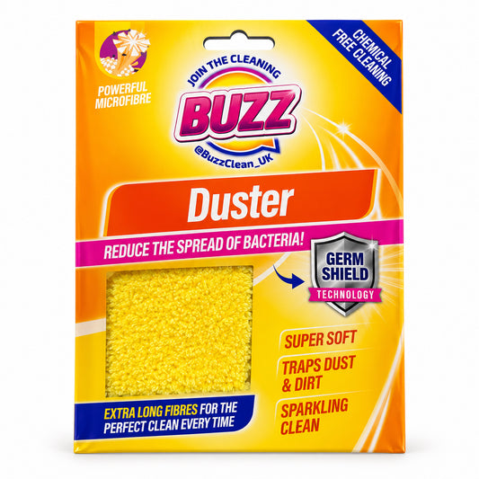 Buzz microfibre duster cloth with germ shield