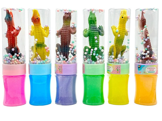Crystal mud slime with crocodile