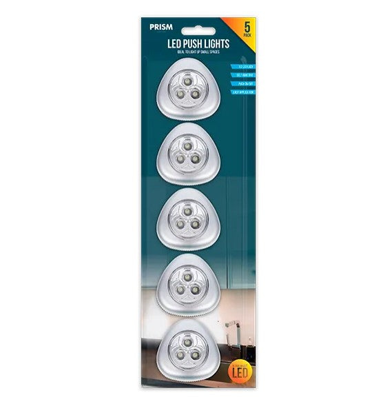 LED push lights 5 pack