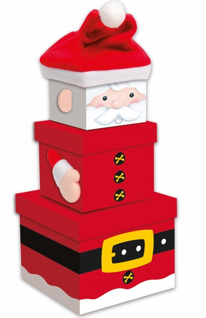 Christmas nesting gift boxes - Santa
