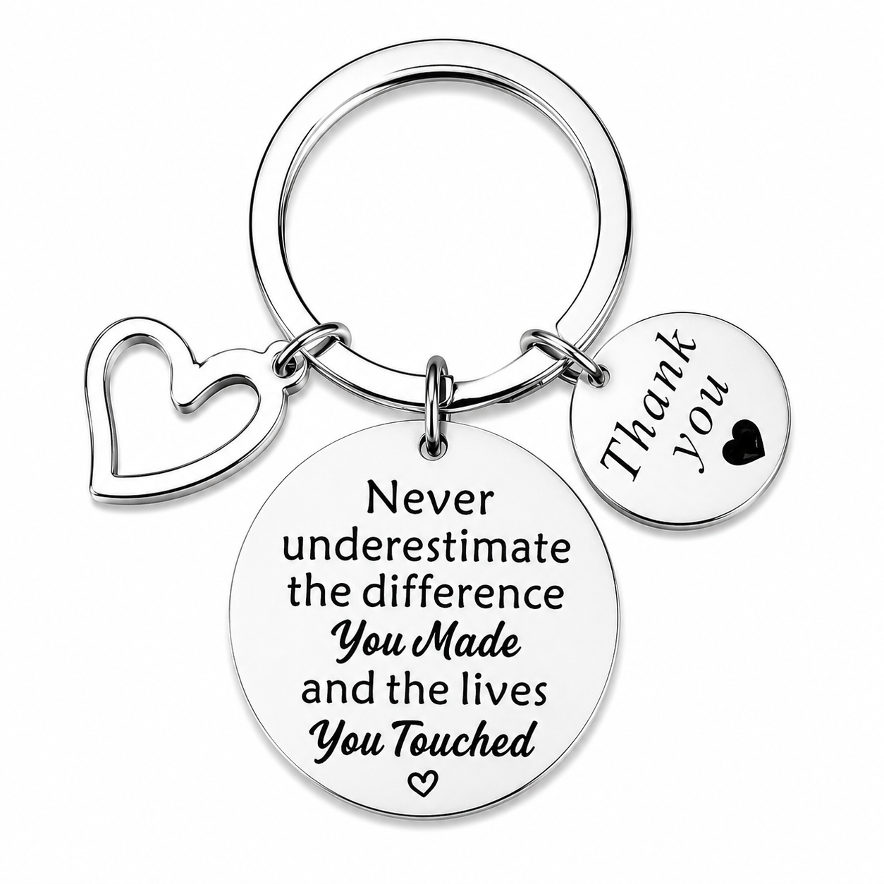 Thank you - metal keyring