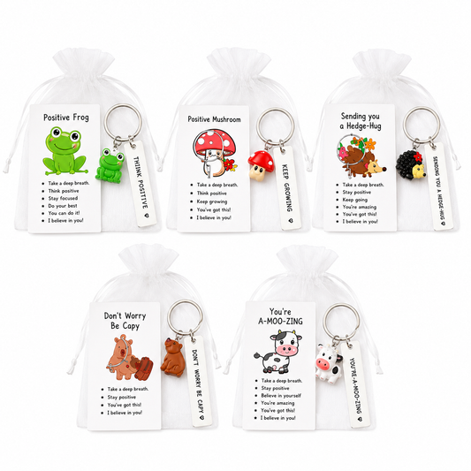 Positive pocket hug keyring
