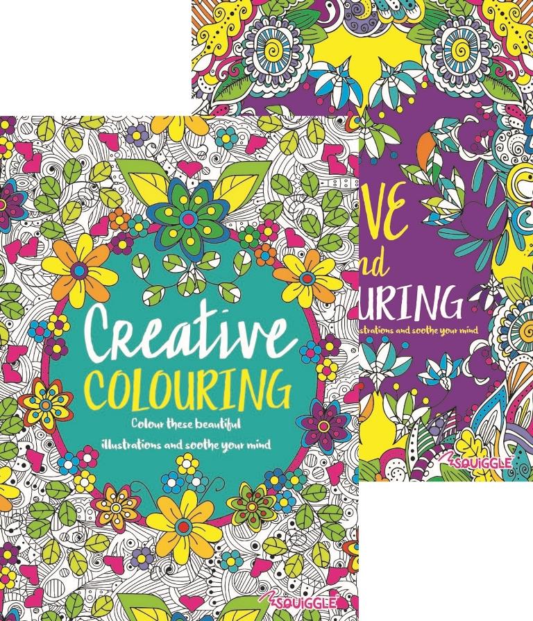 A4 adult therapy colouring book