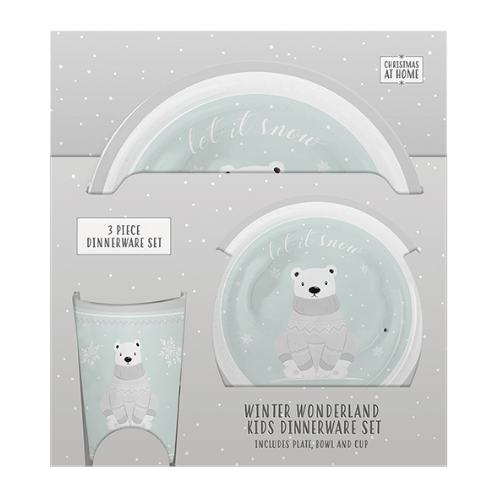 Winter wonderland kids dinner set