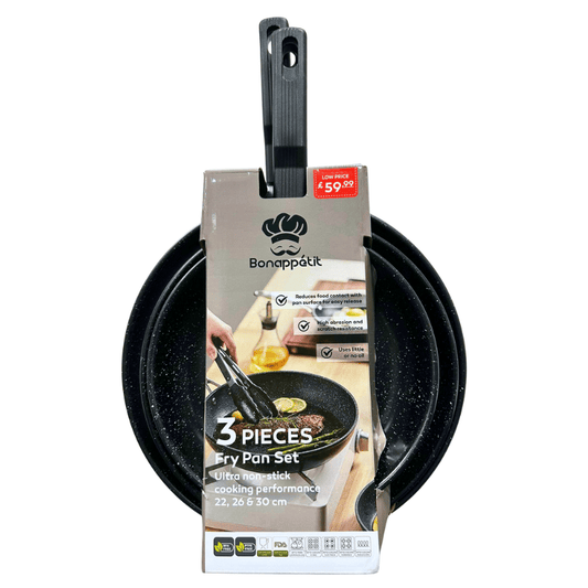 Ultra non stick frying pan set 3 piece