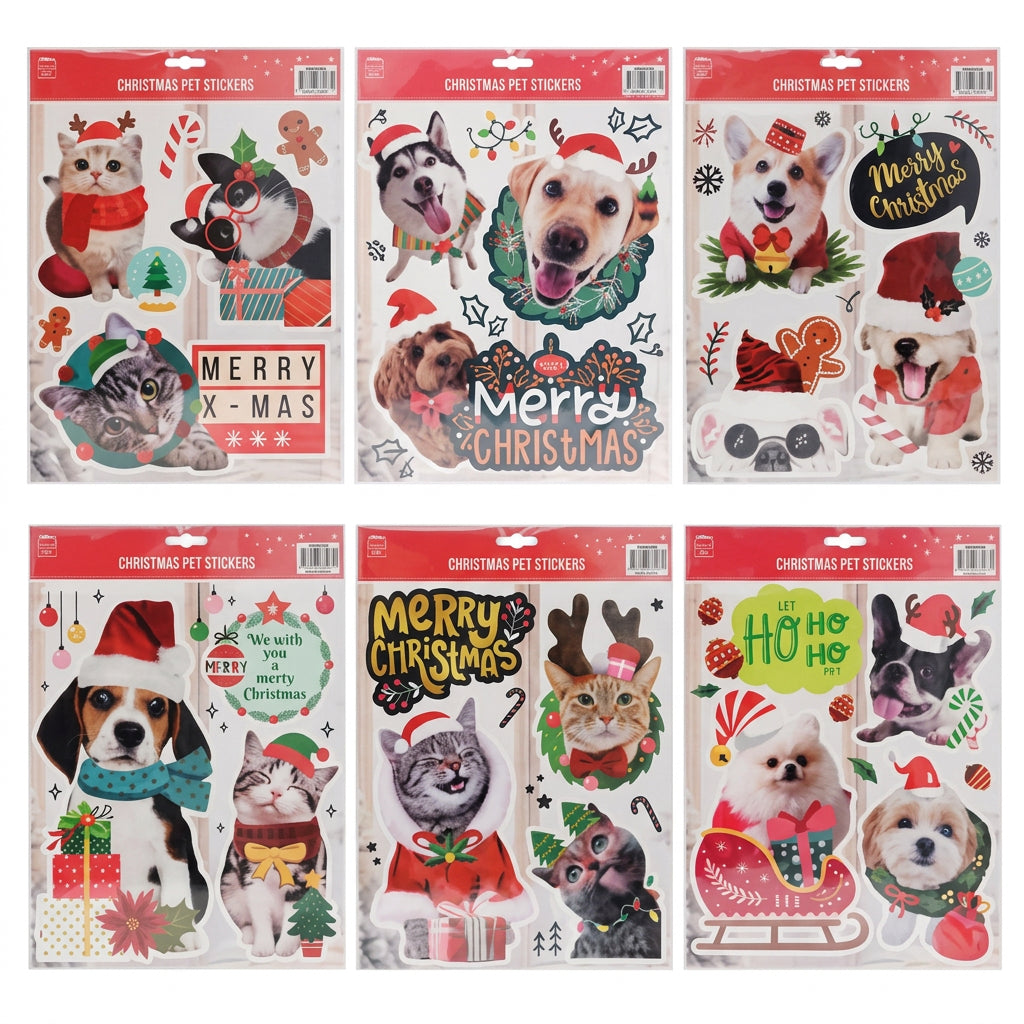 Christmas funky pet stickers