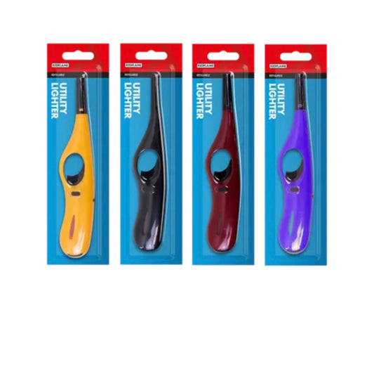 Electronic refillable utility lighter