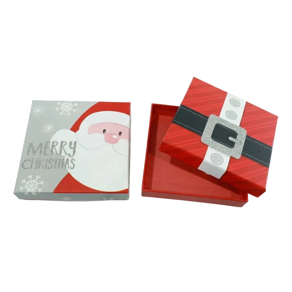 Christmas gift card box with matt glitter
