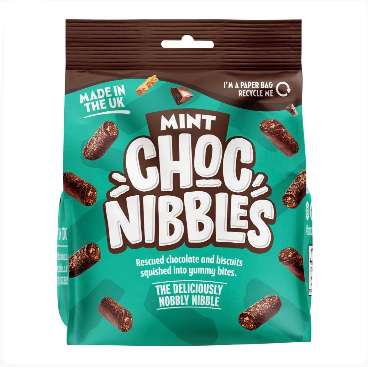 Chocolate nibbles - mint 135g