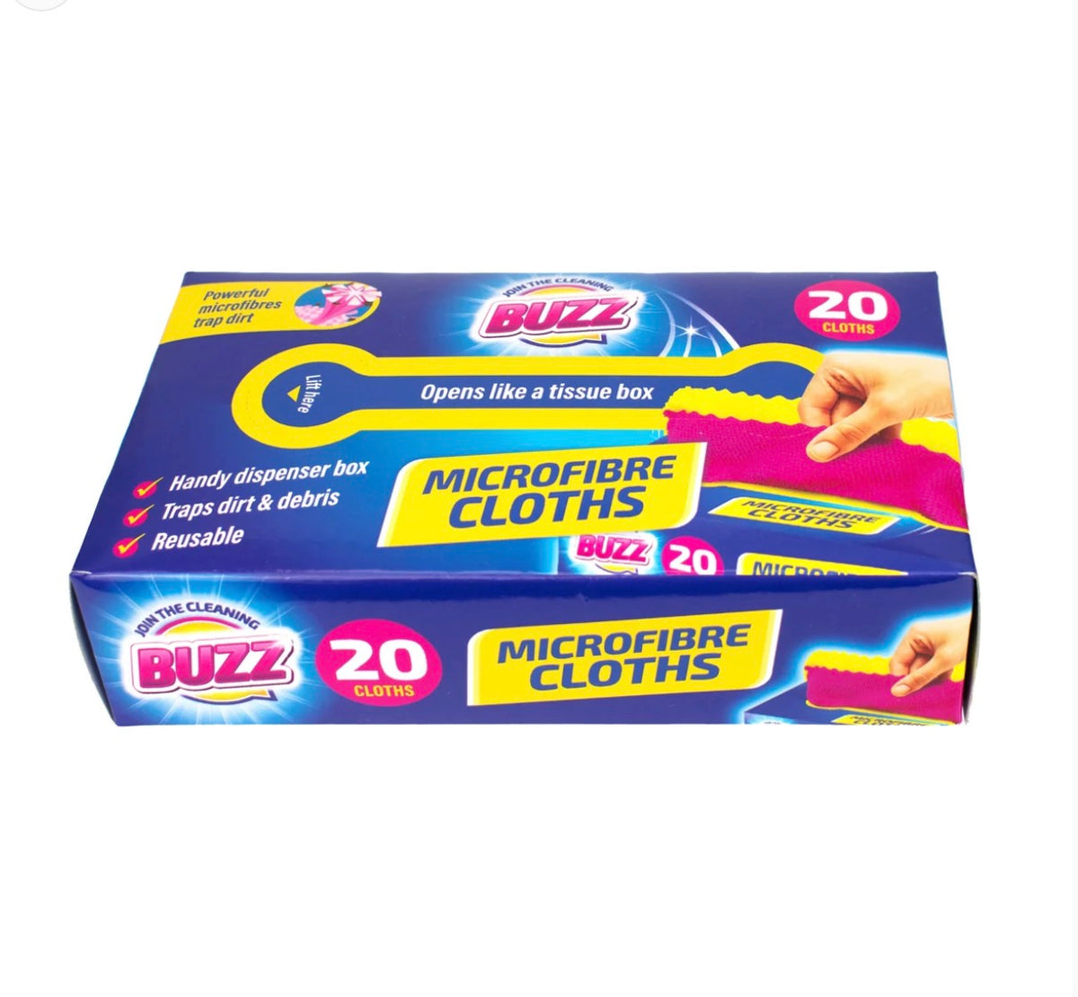 Microfibre rainbow cloths 20 pack in dispenser box