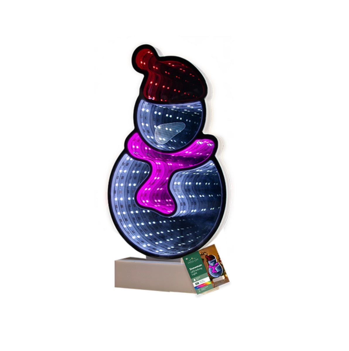 LED battery operated infinity snowman light 26.4cm