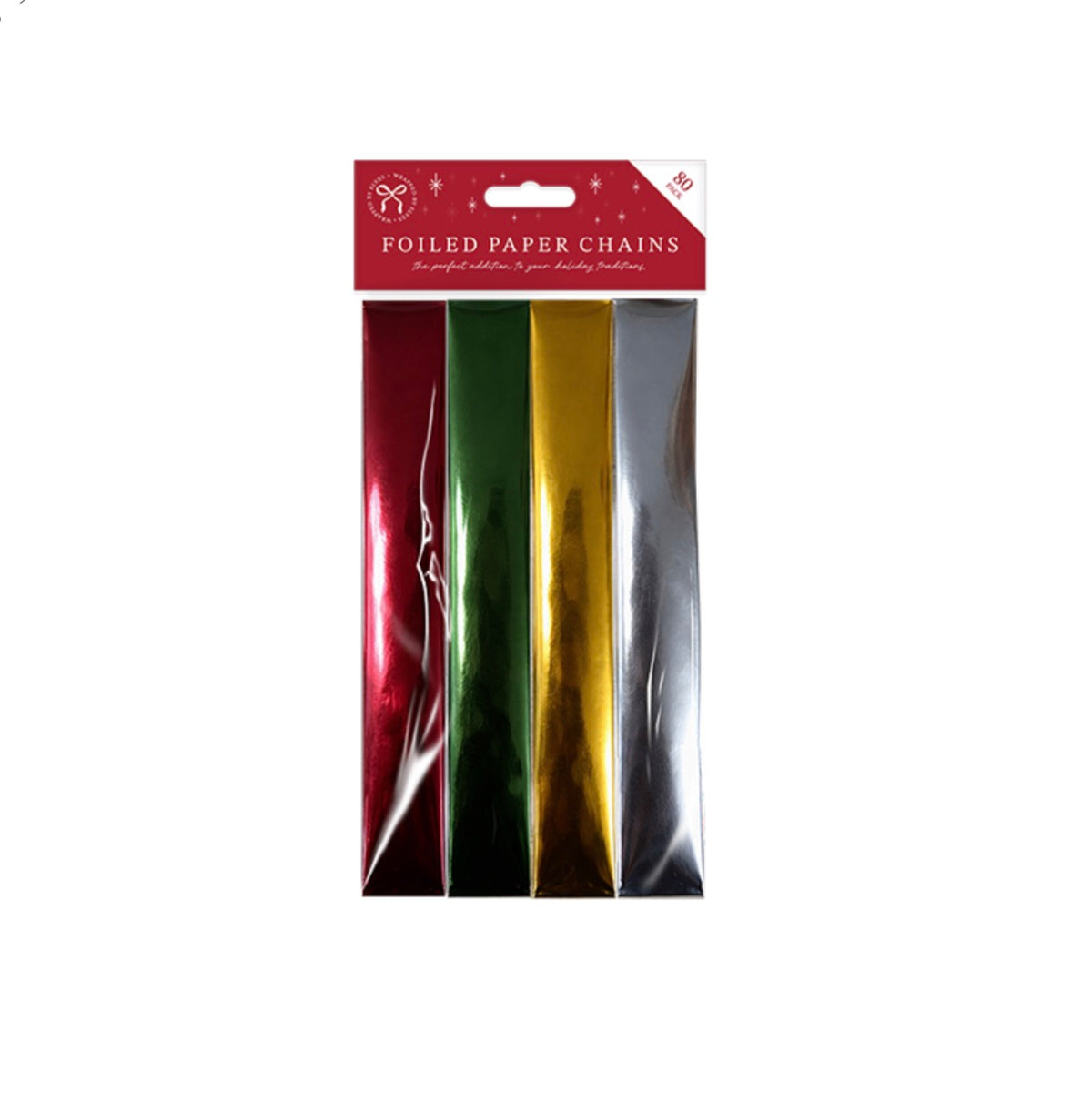 Christmas foiled paper chains 80 pack