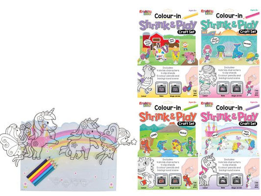 Colour in shrink & play craft set