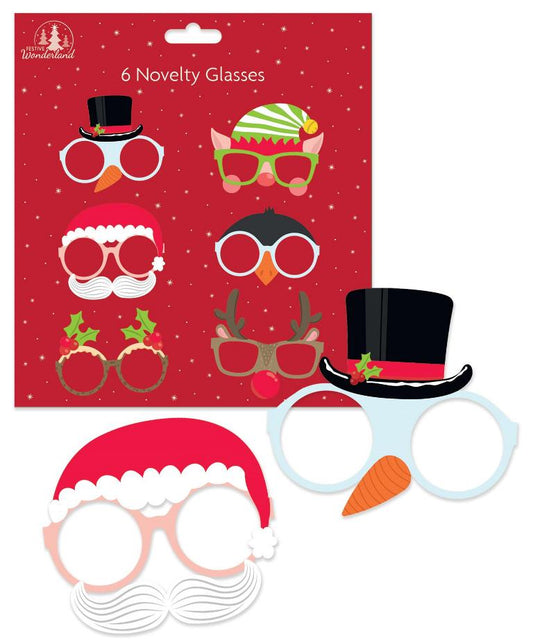 Christmas board glasses 6 pack