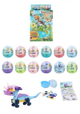 Blocks kit in capsule - dinosaur image 0
