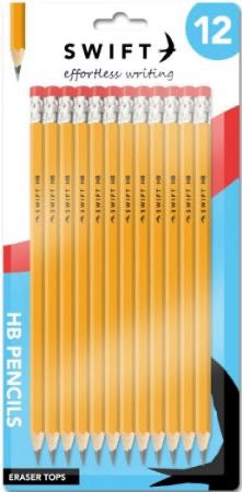 Swift HB yellow rubber tipped pencils image 0