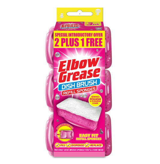 Dispensing dish brush refills 3 pack - pink image 0