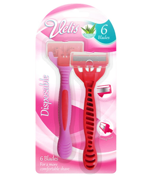Ladies razors 6 blade 2 pack image 0