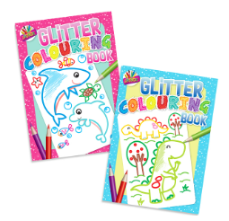 Glitter colouring book