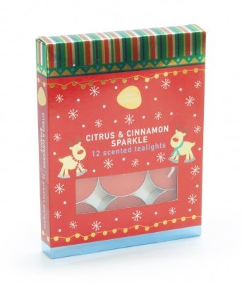 Christmas tealights - citrus & cinnamon sparkle