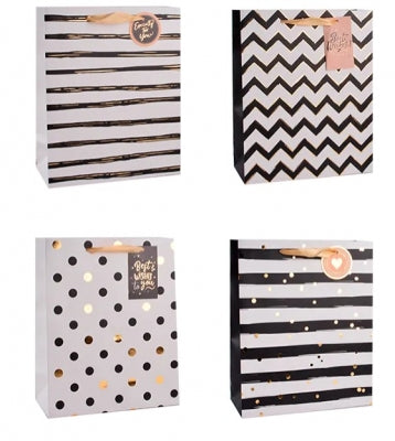 Large gift bag - patterned foil